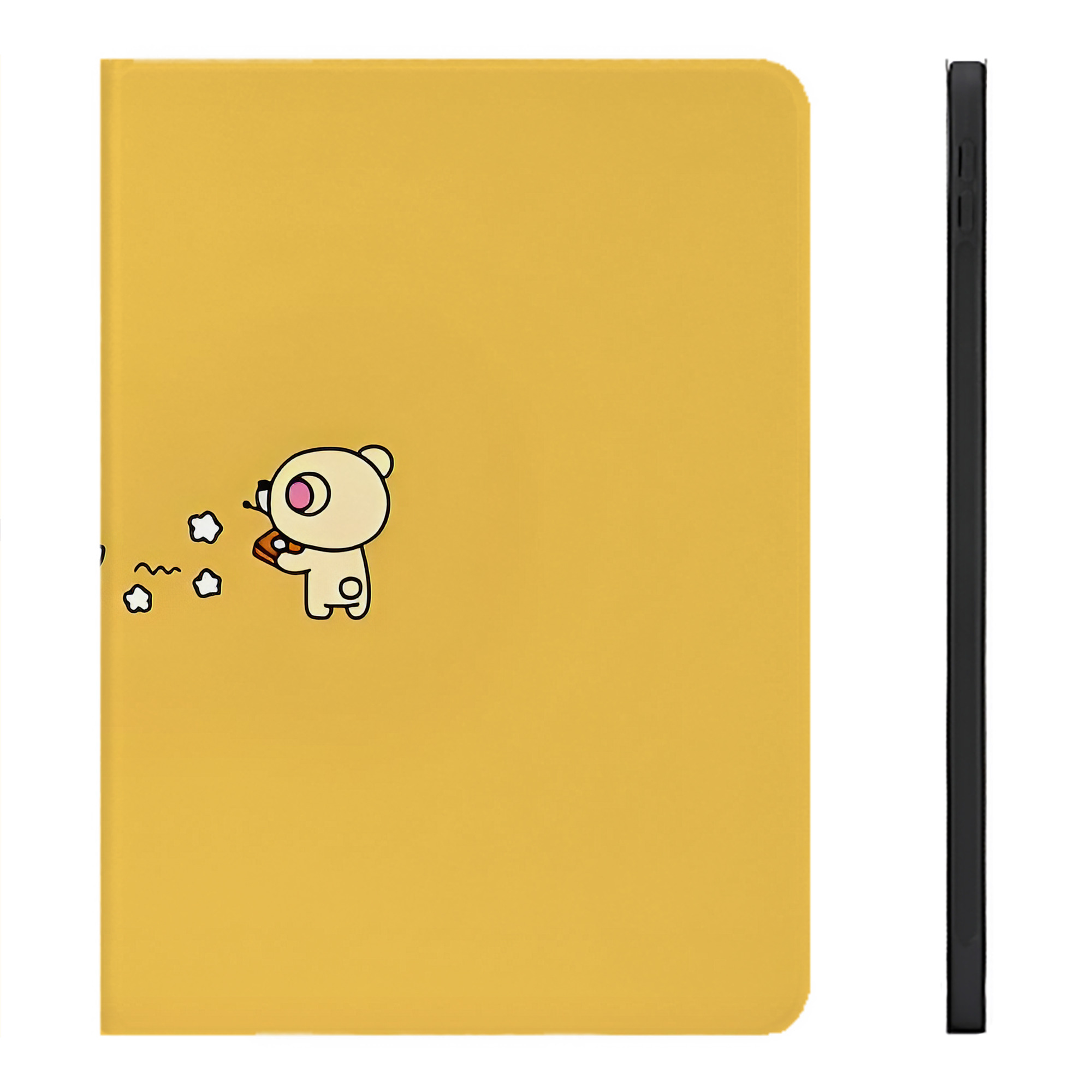 （画像用） リラックマ リラックマ キイロイトリ Rilakkuma Korilakkuma Kiiroitori IPadケース ペンホルダー付き ブックスタイルデザイン